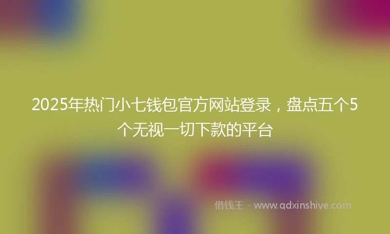 2025年热门小七钱包官方网站登录，盘点五个5个无视一切下款的平台