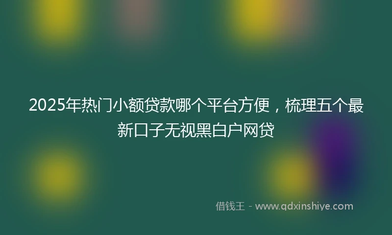 2025年热门小额贷款哪个平台方便，梳理五个最新口子无视黑白户网贷