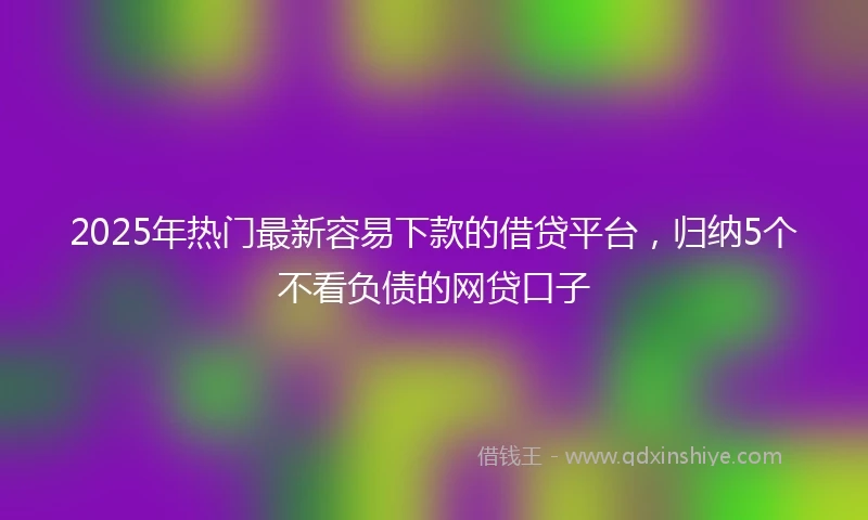 2025年热门最新容易下款的借贷平台，归纳5个不看负债的网贷口子