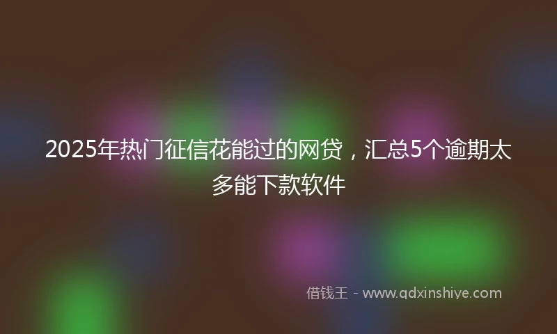 2025年热门征信花能过的网贷，汇总5个逾期太多能下款软件