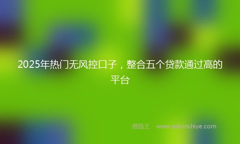 2025年热门无风控口子，整合五个贷款通过高的平台
