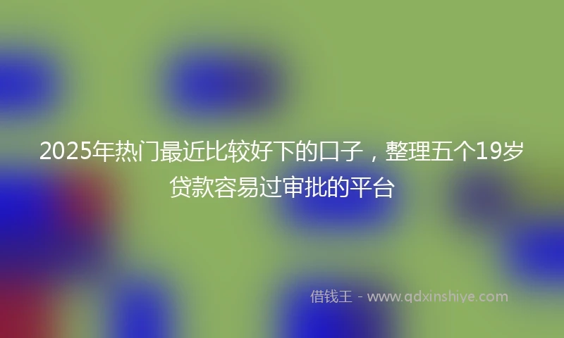 2025年热门最近比较好下的口子，整理五个19岁贷款容易过审批的平台