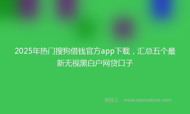 2025年热门搜狗借钱官方app下载，汇总五个最新无视黑白户网贷口子