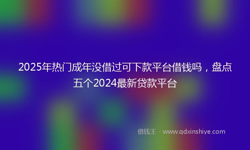 2025年热门成年没借过可下款平台借钱吗，盘点五个2024最新贷款平台