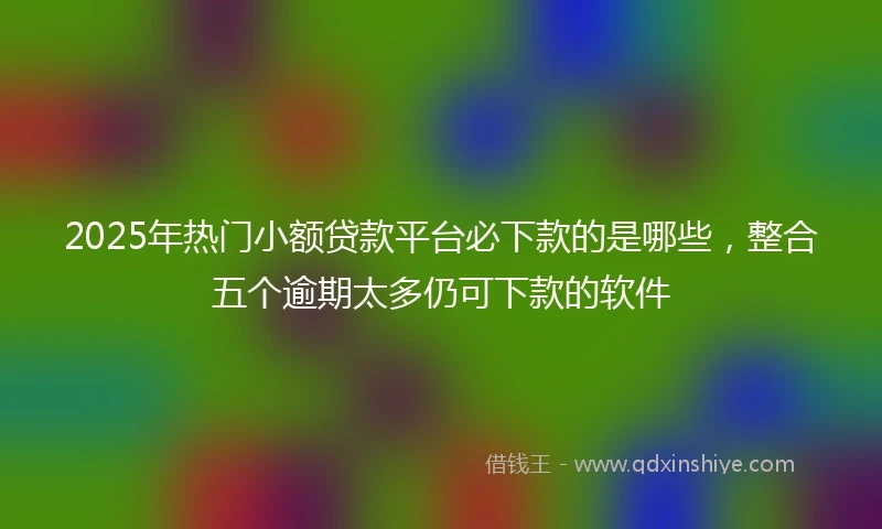 2025年热门小额贷款平台必下款的是哪些，整合五个逾期太多仍可下款的软件