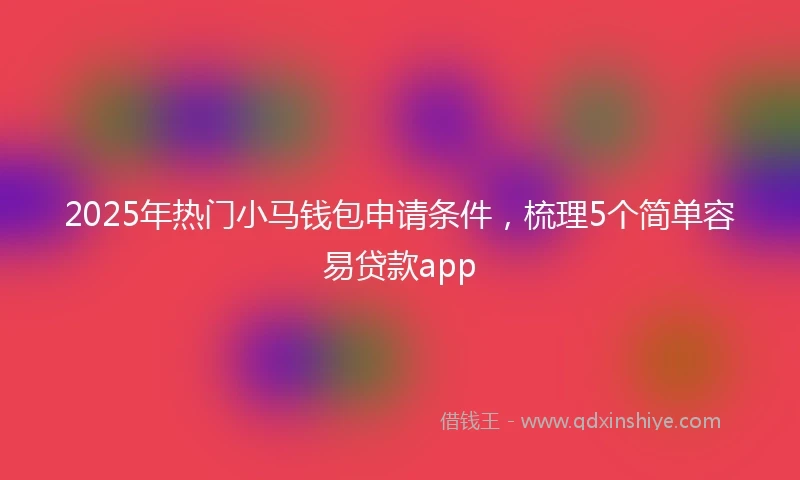 2025年热门小马钱包申请条件，梳理5个简单容易贷款app
