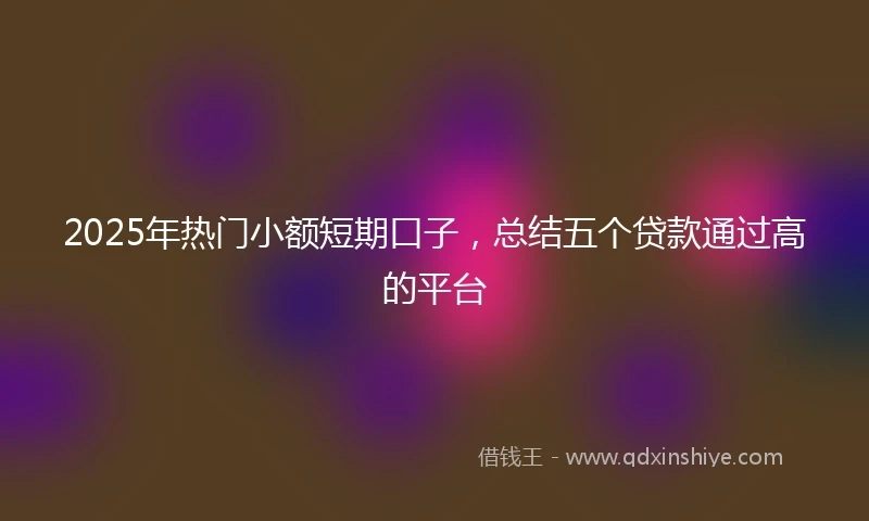 2025年热门小额短期口子，总结五个贷款通过高的平台