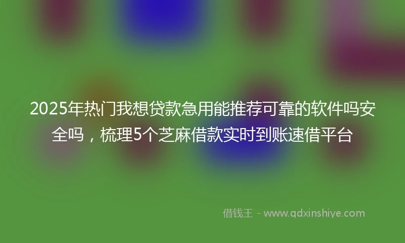 2025年热门我想贷款急用能推荐可靠的软件吗安全吗，梳理5个芝麻借款实时到账速借平台