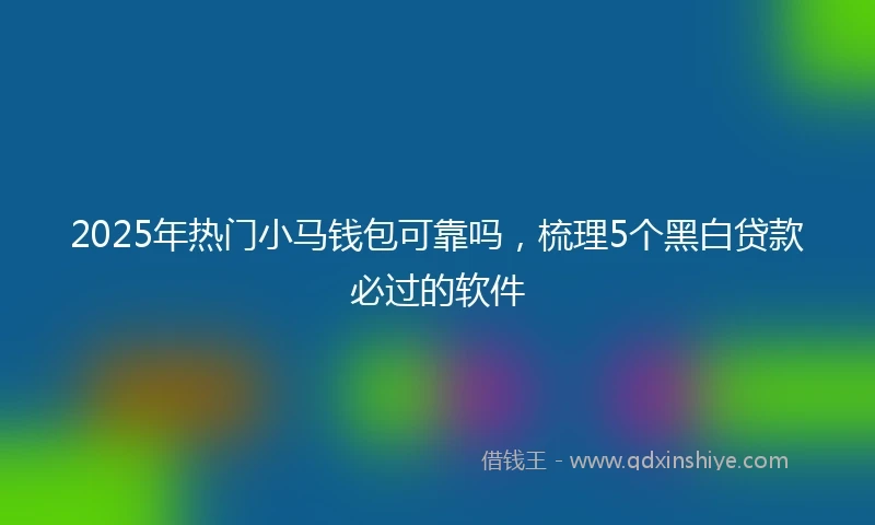 2025年热门小马钱包可靠吗，梳理5个黑白贷款必过的软件