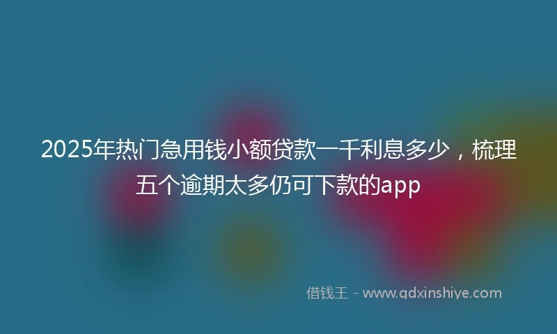 2025年热门急用钱小额贷款一千利息多少，梳理五个逾期太多仍可下款的app