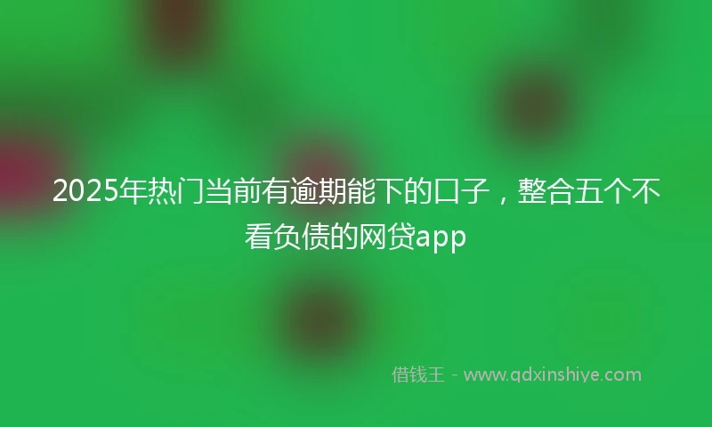 2025年热门当前有逾期能下的口子，整合五个不看负债的网贷app