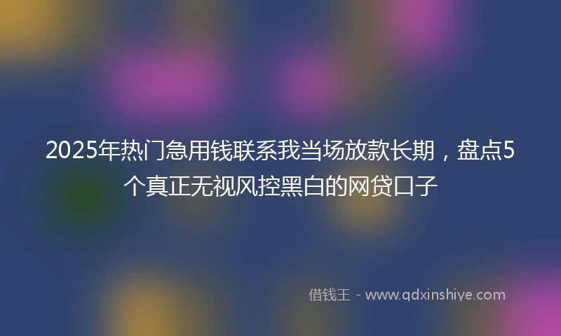 2025年热门急用钱联系我当场放款长期，盘点5个真正无视风控黑白的网贷口子