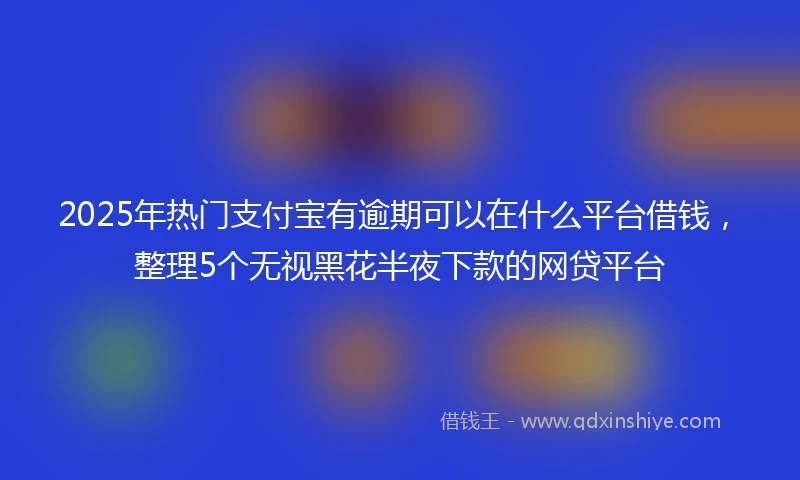 2025年热门支付宝有逾期可以在什么平台借钱，整理5个无视黑花半夜下款的网贷平台