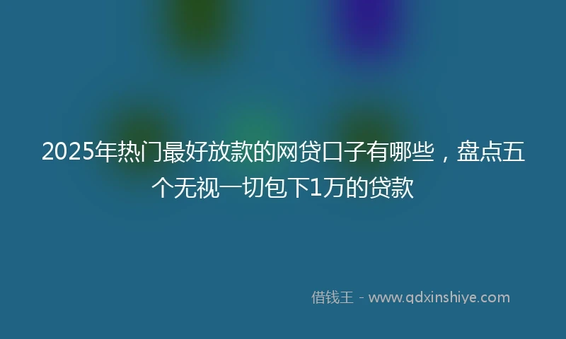 2025年热门最好放款的网贷口子有哪些，盘点五个无视一切包下1万的贷款