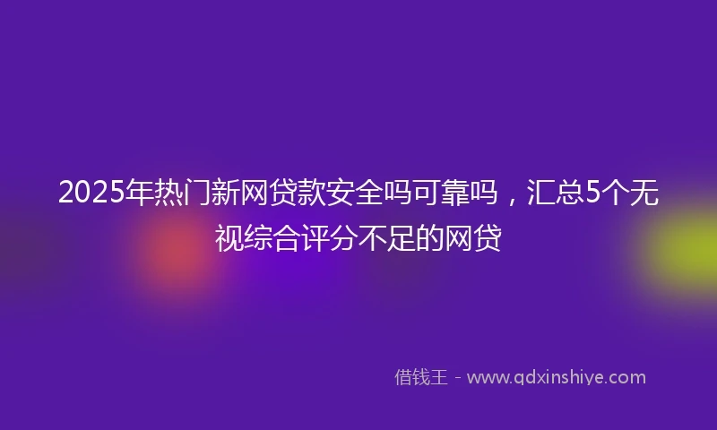 2025年热门新网贷款安全吗可靠吗，汇总5个无视综合评分不足的网贷