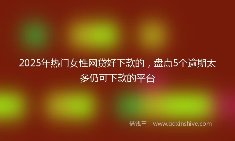 2025年热门女性网贷好下款的,盘点5个逾期太多仍可下款的平台
