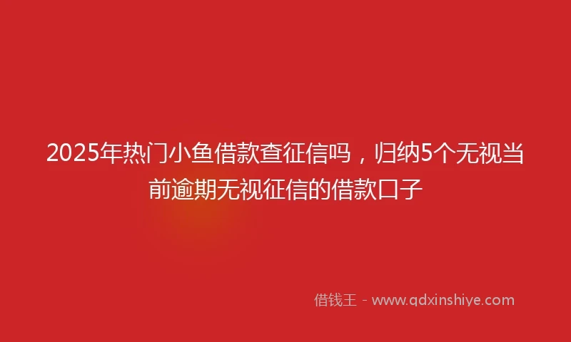 2025年热门小鱼借款查征信吗，归纳5个无视当前逾期无视征信的借款口子