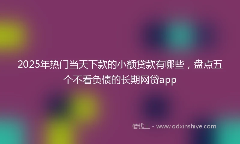 2025年热门当天下款的小额贷款有哪些，盘点五个不看负债的长期网贷app