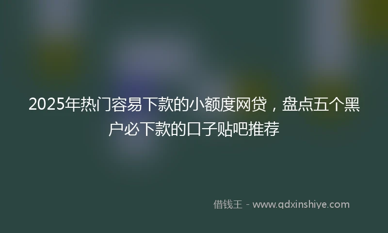 2025年热门容易下款的小额度网贷，盘点五个黑户必下款的口子贴吧推荐