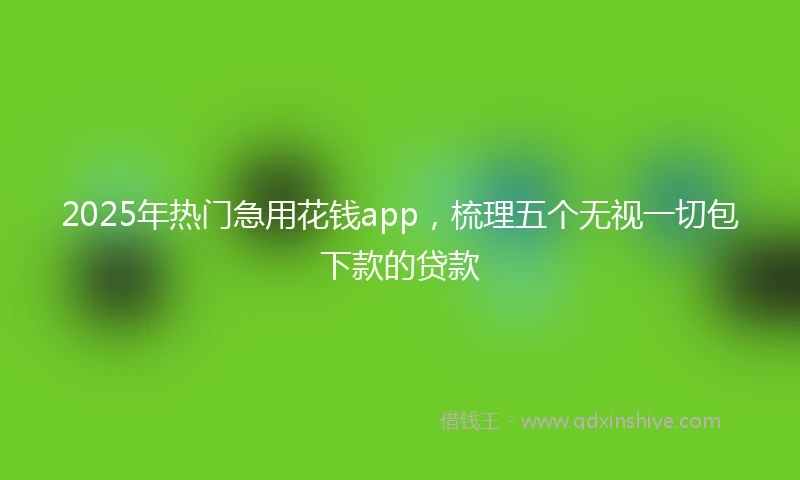 2025年热门急用花钱app，梳理五个无视一切包下款的贷款