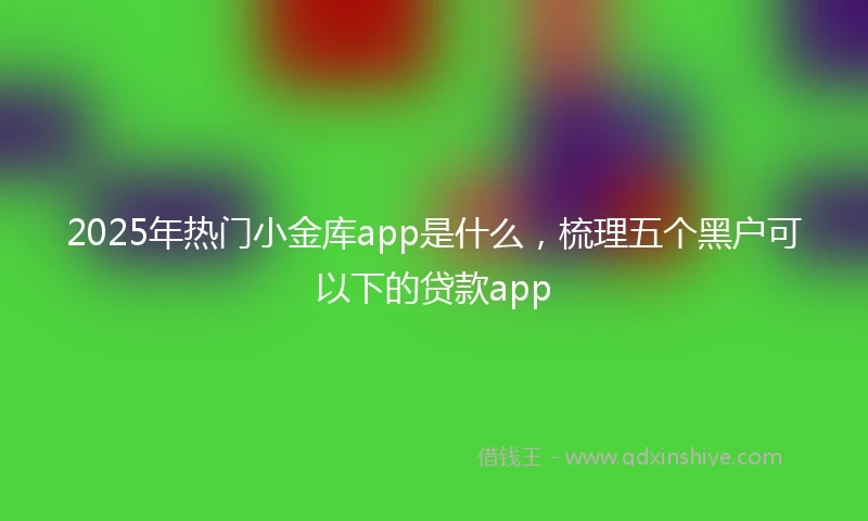 2025年热门小金库app是什么，梳理五个黑户可以下的贷款app