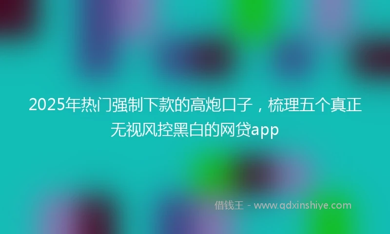 2025年热门强制下款的高炮口子，梳理五个真正无视风控黑白的网贷app