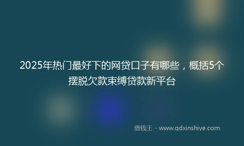 2025年热门最好下的网贷口子有哪些，概括5个摆脱欠款束缚贷款新平台