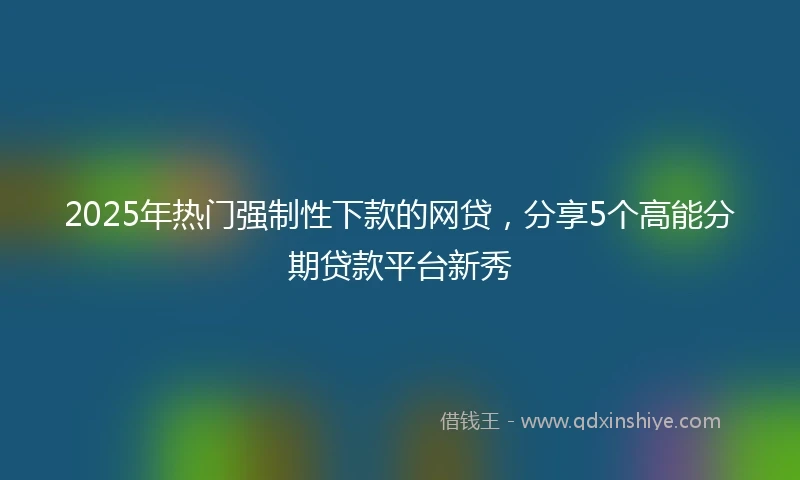 2025年热门强制性下款的网贷，分享5个高能分期贷款平台新秀