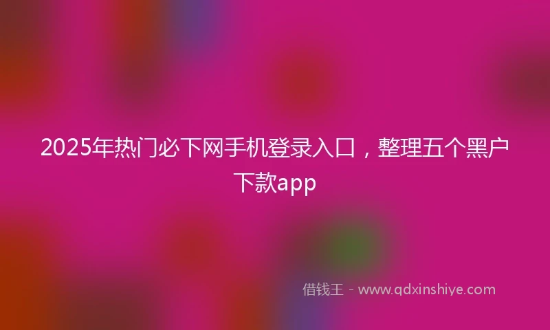 2025年热门必下网手机登录入口，整理五个黑户下款app