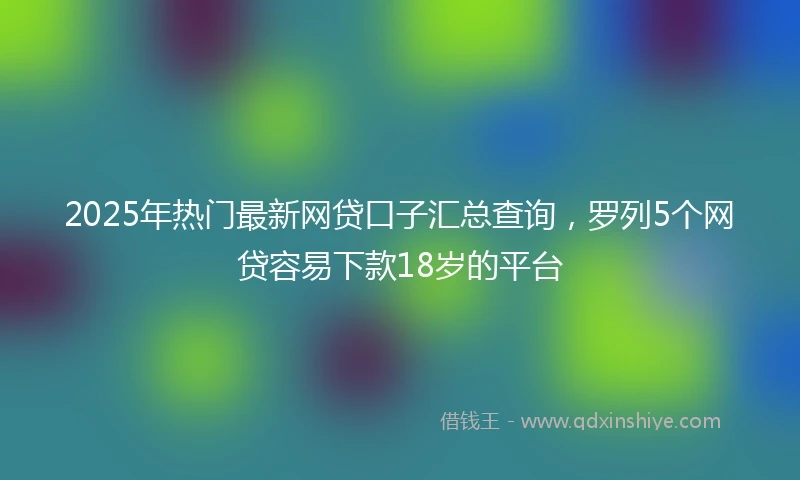2025年热门最新网贷口子汇总查询，罗列5个网贷容易下款18岁的平台