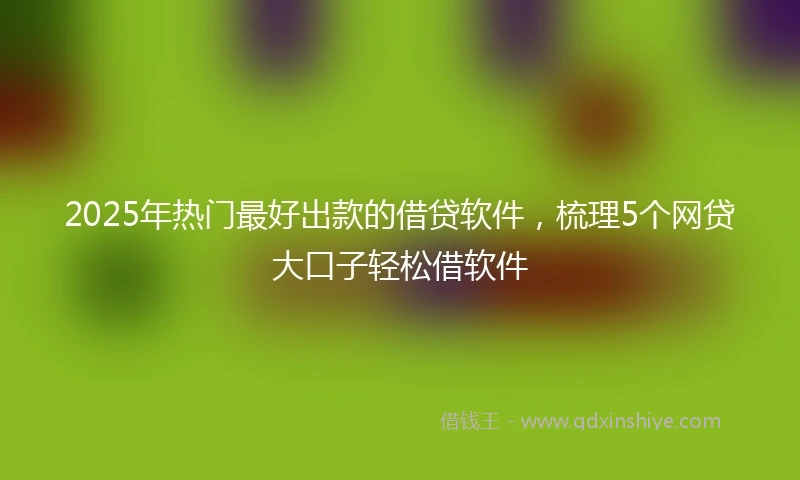 2025年热门最好出款的借贷软件，梳理5个网贷大口子轻松借软件