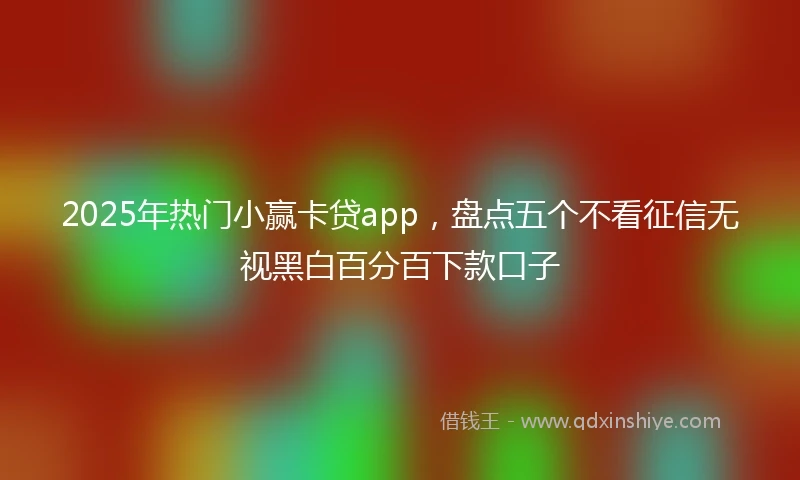 2025年热门小赢卡贷app，盘点五个不看征信无视黑白百分百下款口子