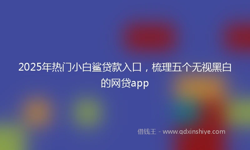 2025年热门小白鲨贷款入口，梳理五个无视黑白的网贷app