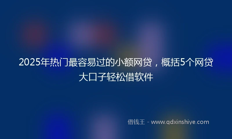 2025年热门最容易过的小额网贷，概括5个网贷大口子轻松借软件