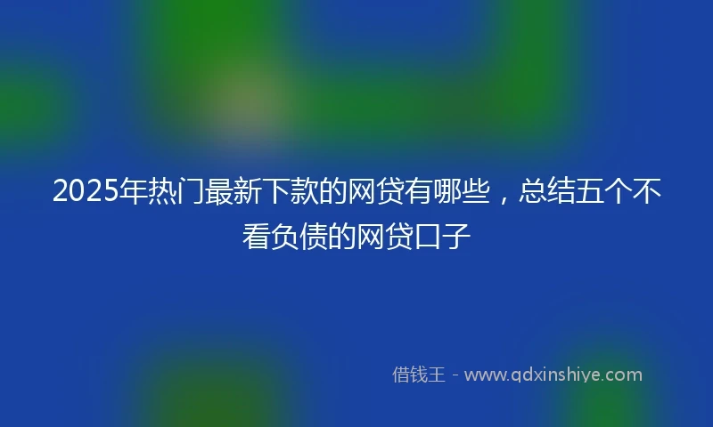 2025年热门最新下款的网贷有哪些，总结五个不看负债的网贷口子
