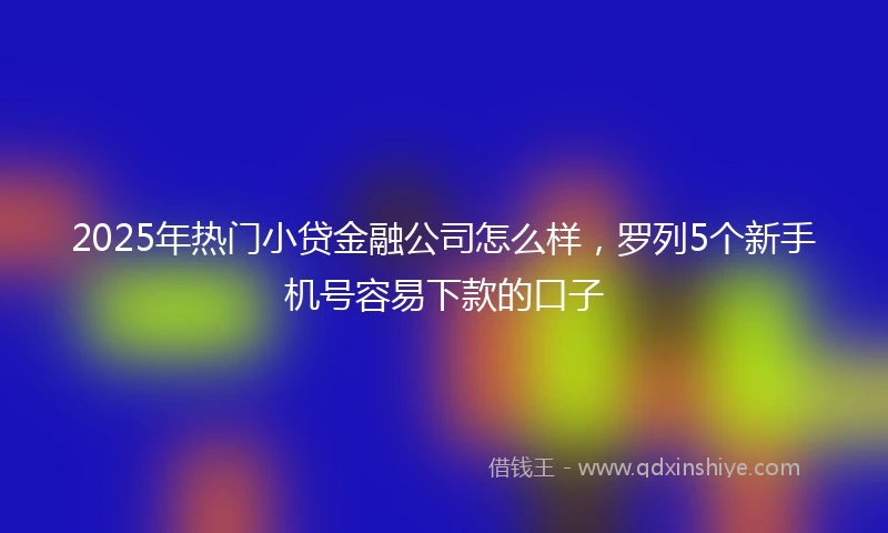 2025年热门小贷金融公司怎么样，罗列5个新手机号容易下款的口子