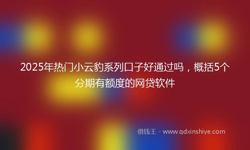 2025年热门小云豹系列口子好通过吗，概括5个分期有额度的网贷软件