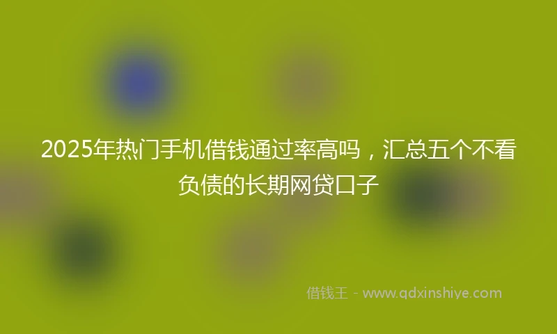 2025年热门手机借钱通过率高吗，汇总五个不看负债的长期网贷口子
