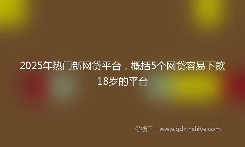2025年热门新网贷平台，概括5个网贷容易下款18岁的平台