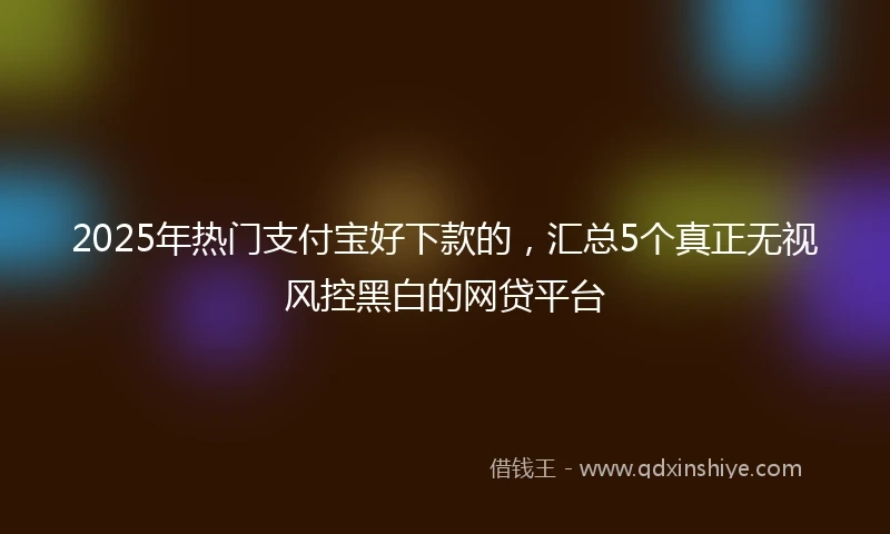 2025年热门支付宝好下款的，汇总5个真正无视风控黑白的网贷平台