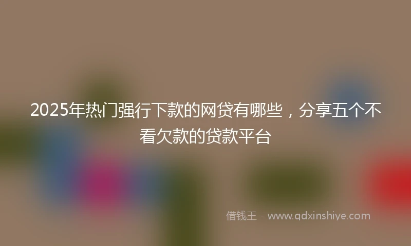 2025年热门强行下款的网贷有哪些，分享五个不看欠款的贷款平台