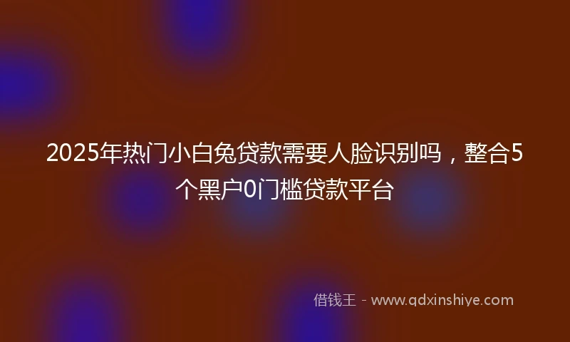 2025年热门小白兔贷款需要人脸识别吗，整合5个黑户0门槛贷款平台