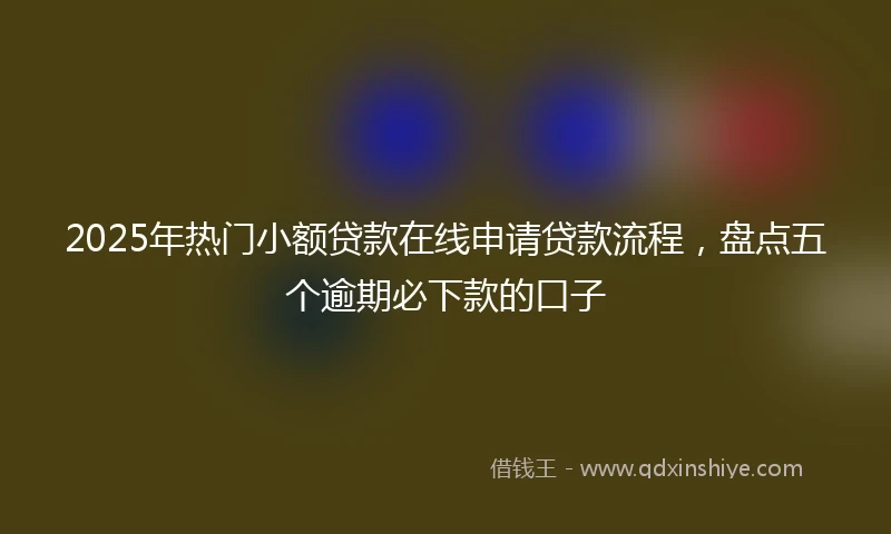 2025年热门小额贷款在线申请贷款流程，盘点五个逾期必下款的口子