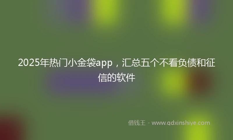 2025年热门小金袋app，汇总五个不看负债和征信的软件