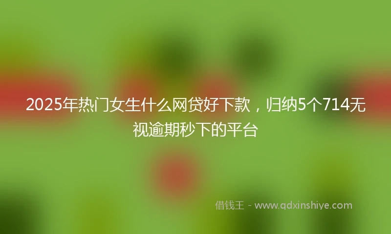 2025年热门女生什么网贷好下款，归纳5个714无视逾期秒下的平台