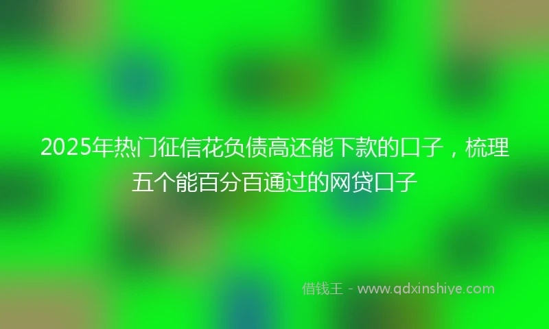 2025年热门征信花负债高还能下款的口子,梳理五个能百分百通过的网贷口子