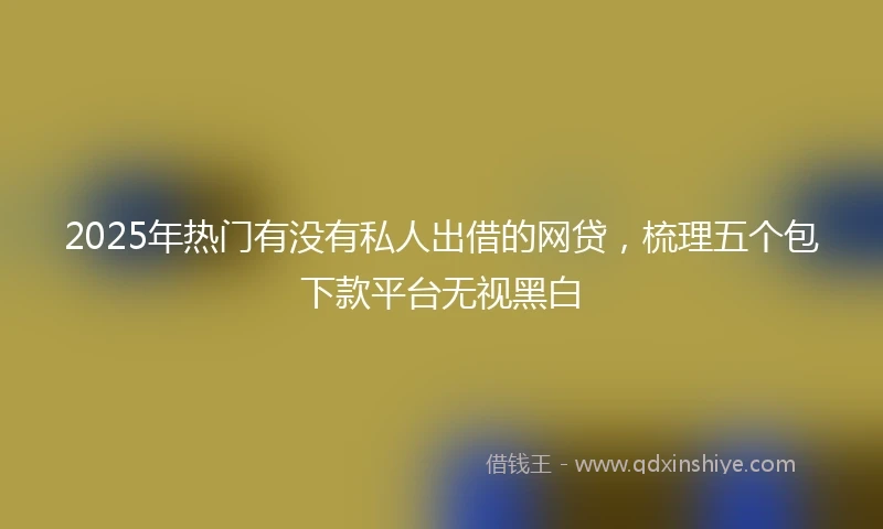 2025年热门有没有私人出借的网贷，梳理五个包下款平台无视黑白