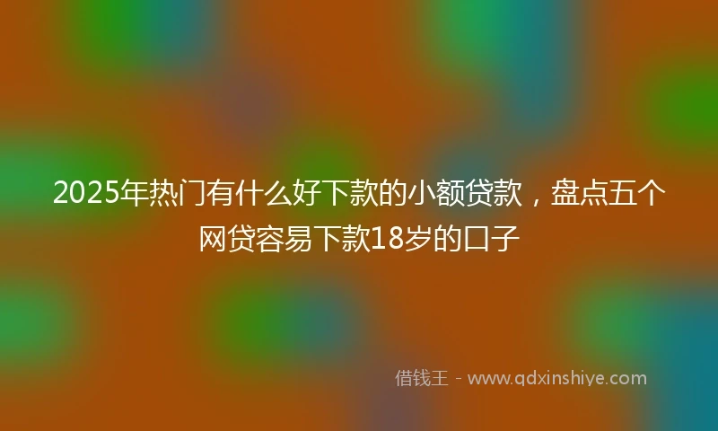 2025年热门有什么好下款的小额贷款，盘点五个网贷容易下款18岁的口子