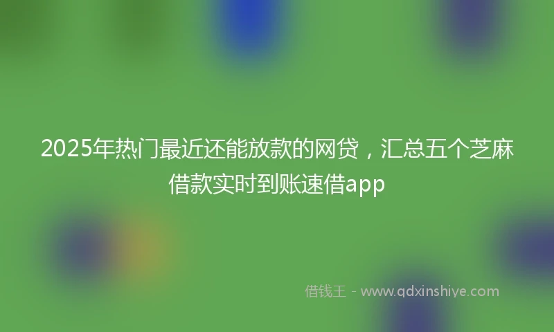 2025年热门最近还能放款的网贷，汇总五个芝麻借款实时到账速借app