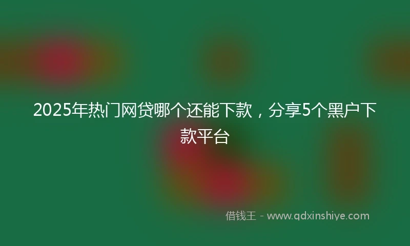 2025年热门网贷哪个还能下款，分享5个黑户下款平台